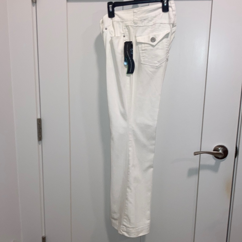 Petite NWT white flared jeans. INC.